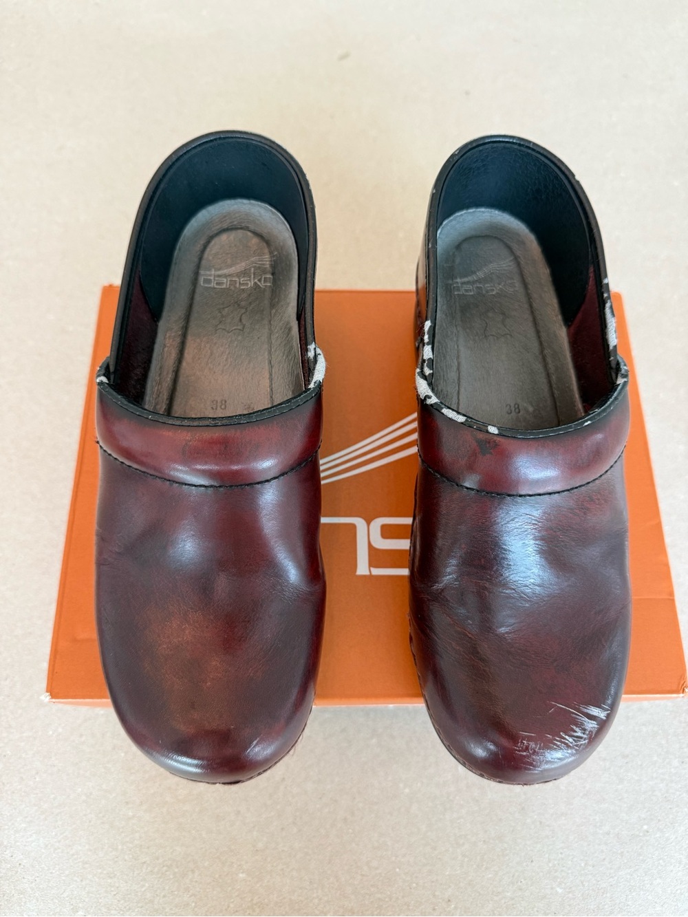 Dansko — Professional XP Cabrio Cordovan Slip-On Clogs — Size 38